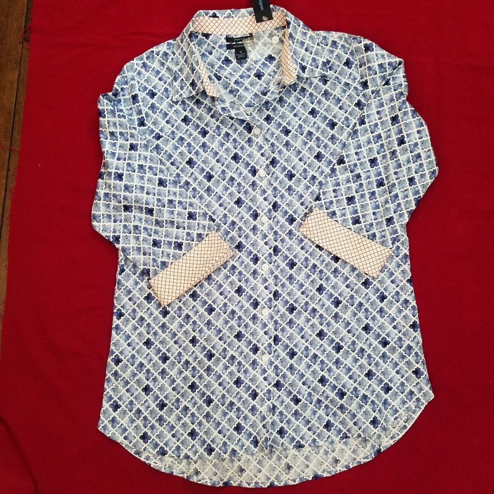 NWT Westbound 3/4 sleeve blue shirt